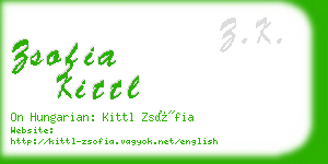 zsofia kittl business card